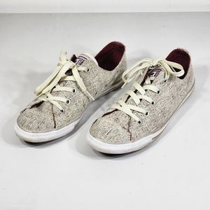 Converse Dainty Sparkle Knit Ox 553309C Gray  Brown (Taupe) Sneakers Women Sz 7